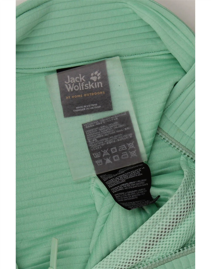 Damska kurtka dresowa JACK WOLFSKIN UK 10, mała, zielona, poliestrowa