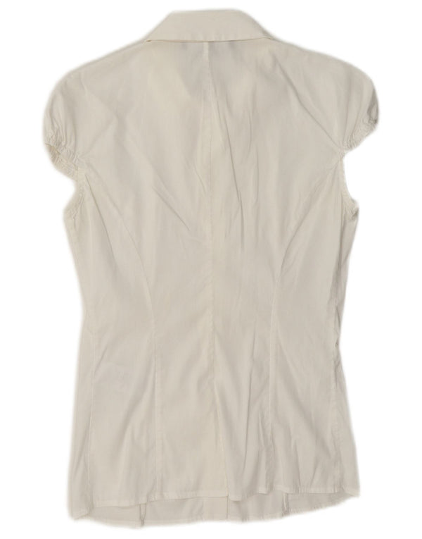 Damska bluzka z krótkim rękawem Elisabetta Franchi IT 40 Small White