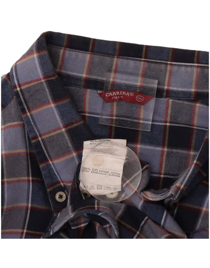 Męska koszula flanelowa Carrera 2XL z bawełny w niebieską kratkę