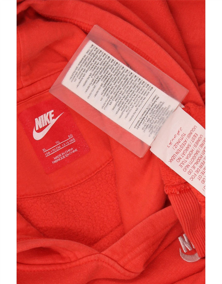 Chłopięcy sweter z kapturem NIKE 13-14 lat XL, czerwony, bawełniany