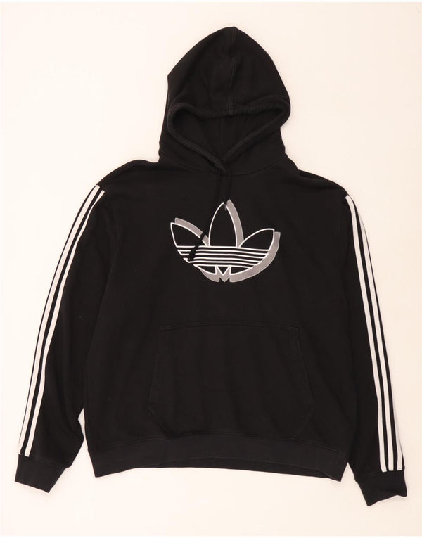 Męska bluza z kapturem Adidas Graphic XL, czarna, bawełniana