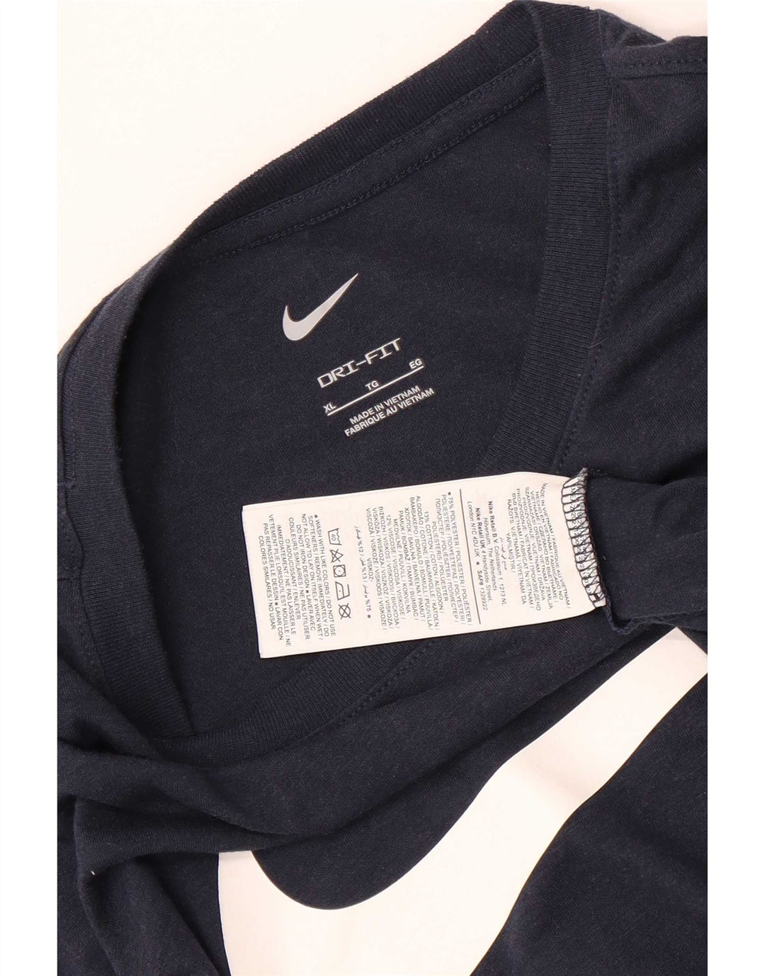 Męska koszulka Nike Dri Fit z grafiką, góra XL, granatowy, poliester
