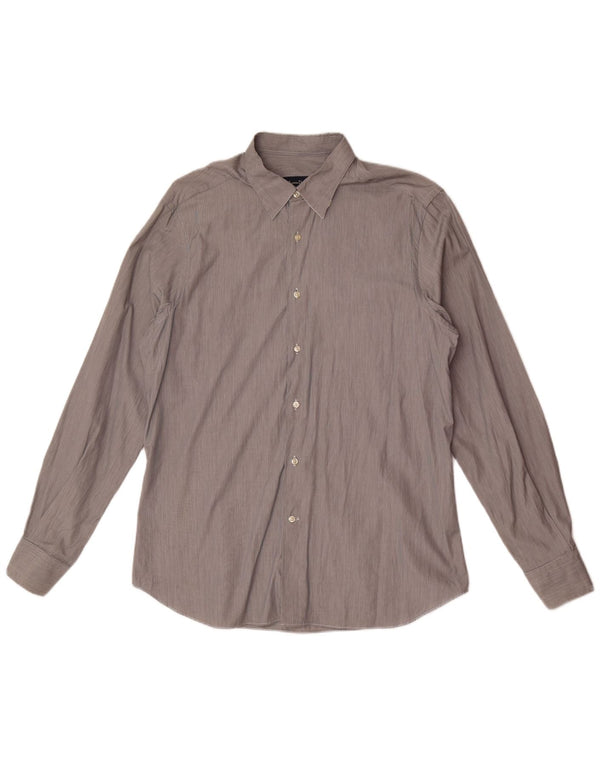 Koszula męska Massimo Dutti Slim Fit XL, szara, bawełniana w prążki