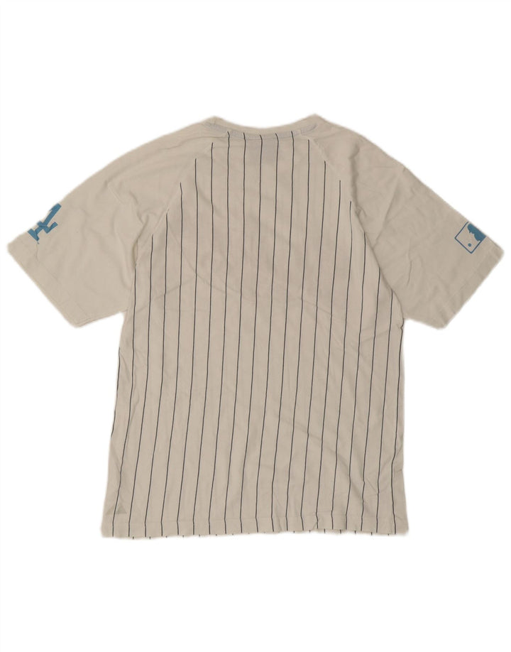 Męski T-shirt z grafiką Majestic Dodgers, średni, biały pasek