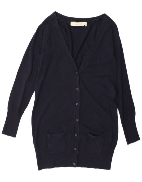 Damski sweter o przedłużonym fasonie Zara UK 14, duży, granatowy