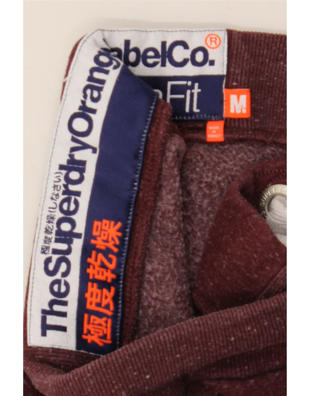 Damskie spodnie dresowe SUPERDRY Joggers UK 14 Średnio-burgundowe nakrapiane