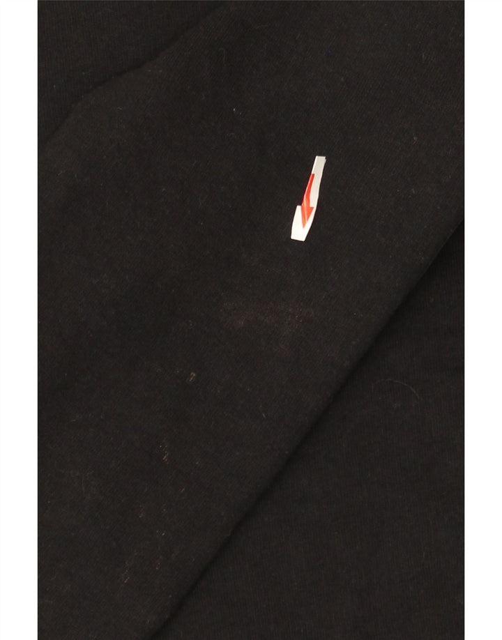 Damski sweter z grafiką Superdry UK 12, średni czarny, bawełniany
