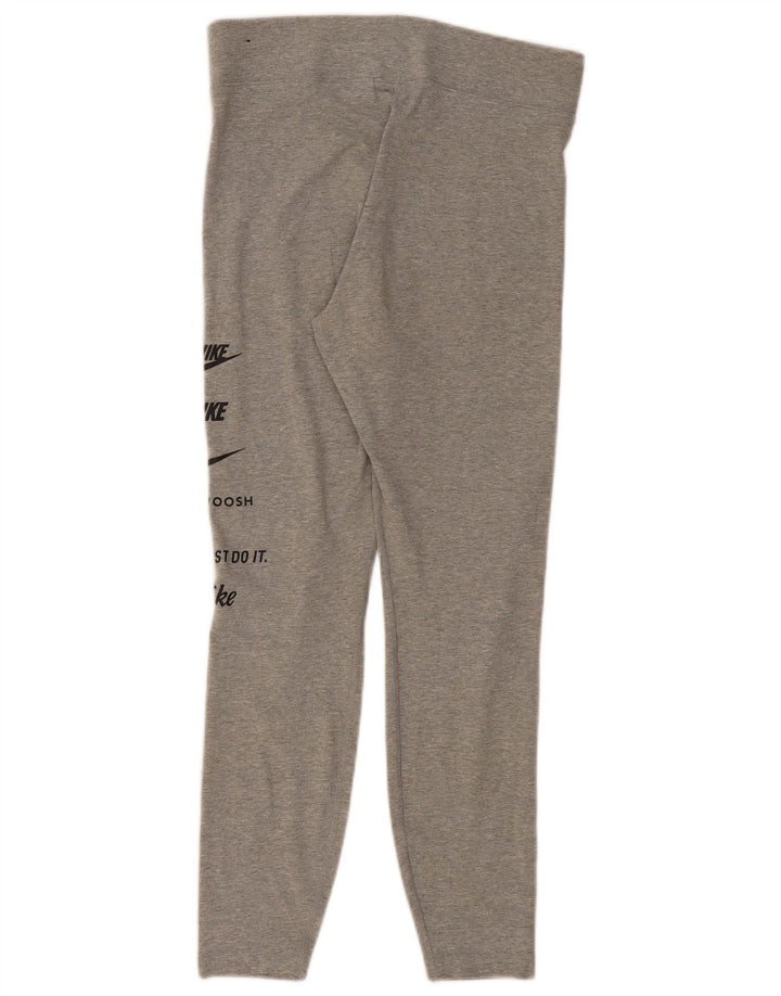 Damskie legginsy NIKE Graphic UK 14, duże, szare, bawełniane