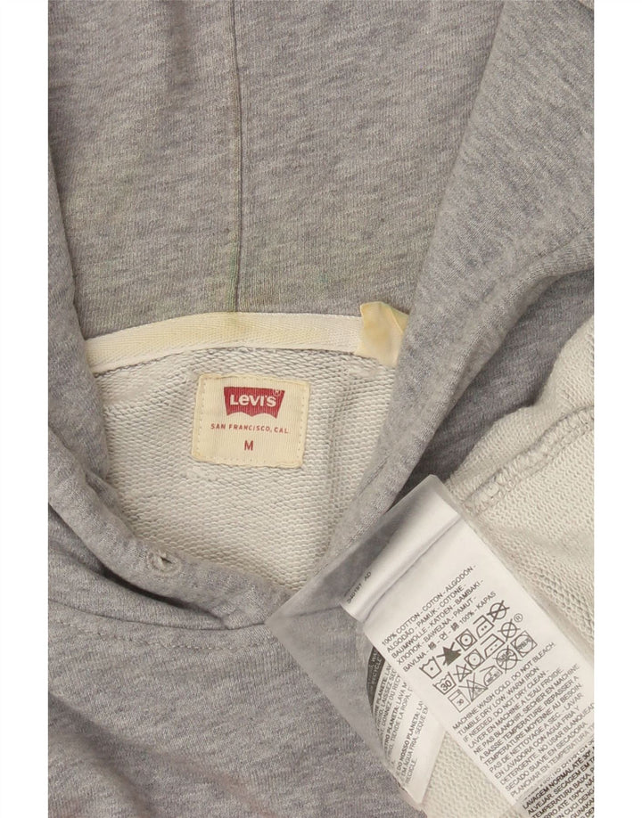 Męski sweter z kapturem i grafiką Levi's, średnioszary, bawełniany w cętki