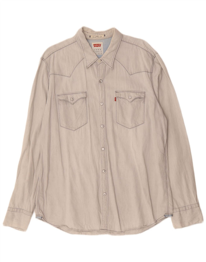 Koszula męska LEVI'S Slim Fit XL, niebieska, bawełniana