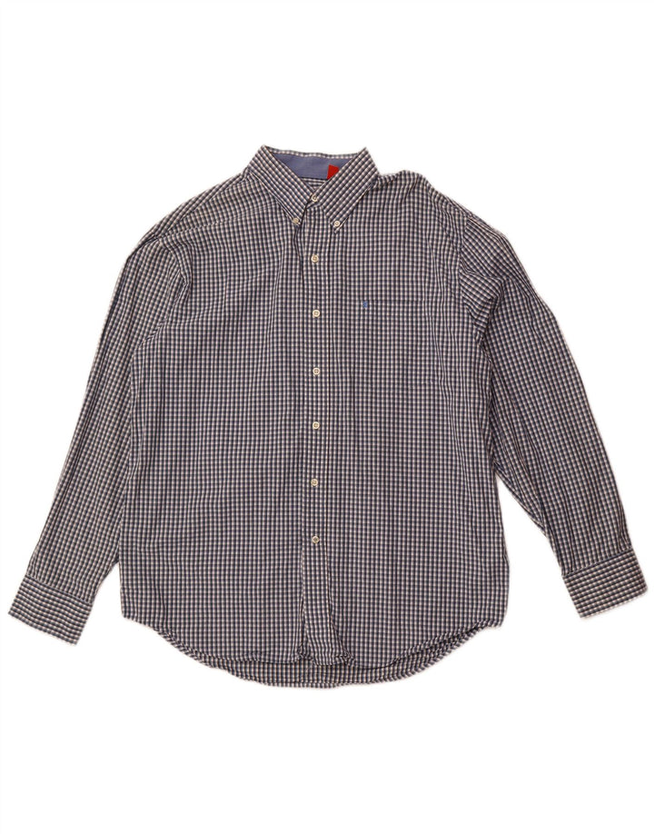 Koszula męska Izod, bawełniana, w dużą niebieską kratkę