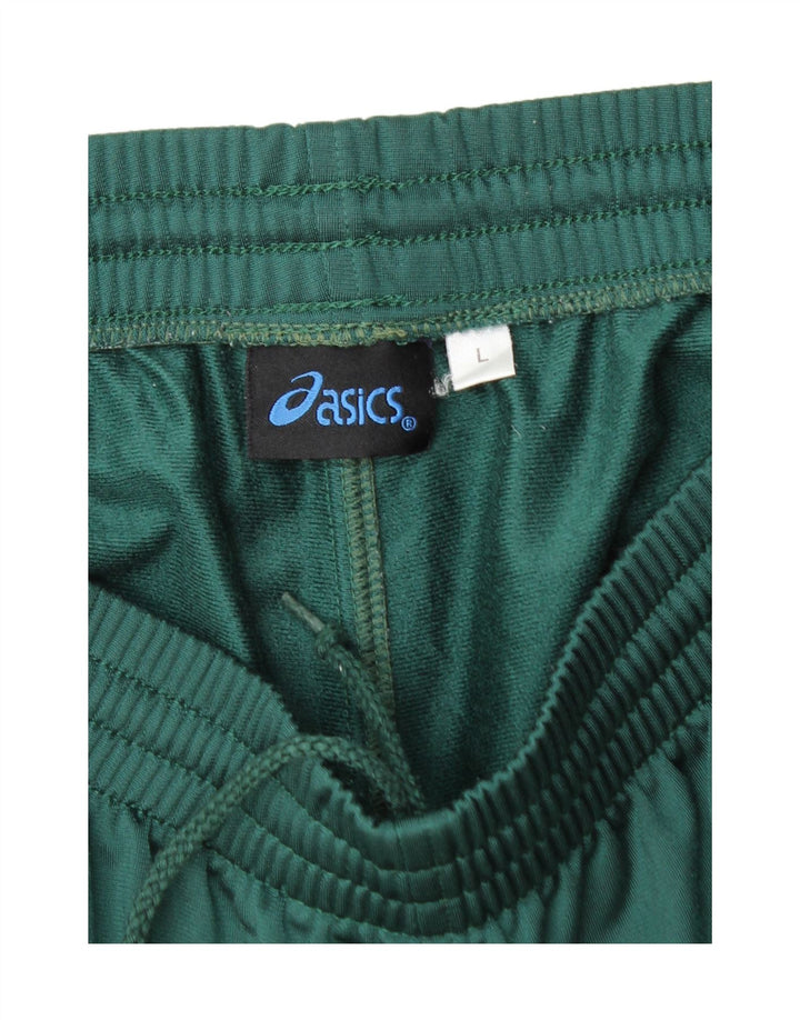 Męskie spodnie dresowe ASICS, duże, zielone, z poliestru