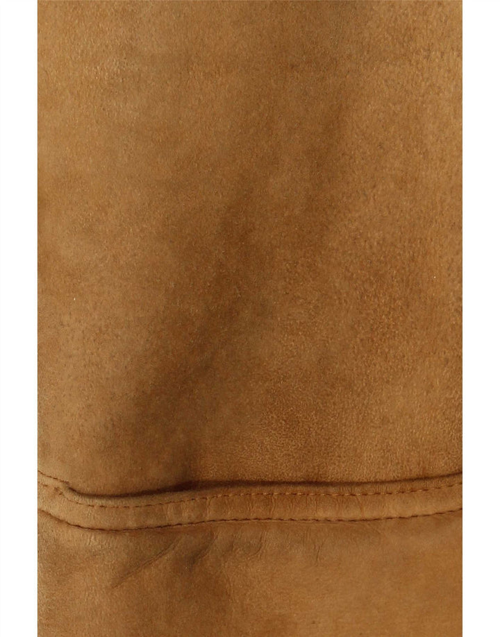Damska kurtka oversize Morlands Shearling EU 46 XL, beżowa skóra