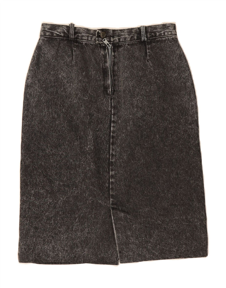 VINTAGE Womens Denim Skirt W28 Medium  Grey Vintage Vintage and Second-Hand Vintage from Messina Hembry 