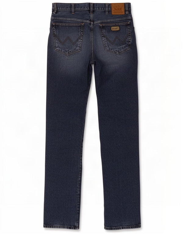 Męskie jeansy Wrangler Texas Straight W34 L34 Granatowe, bawełniane