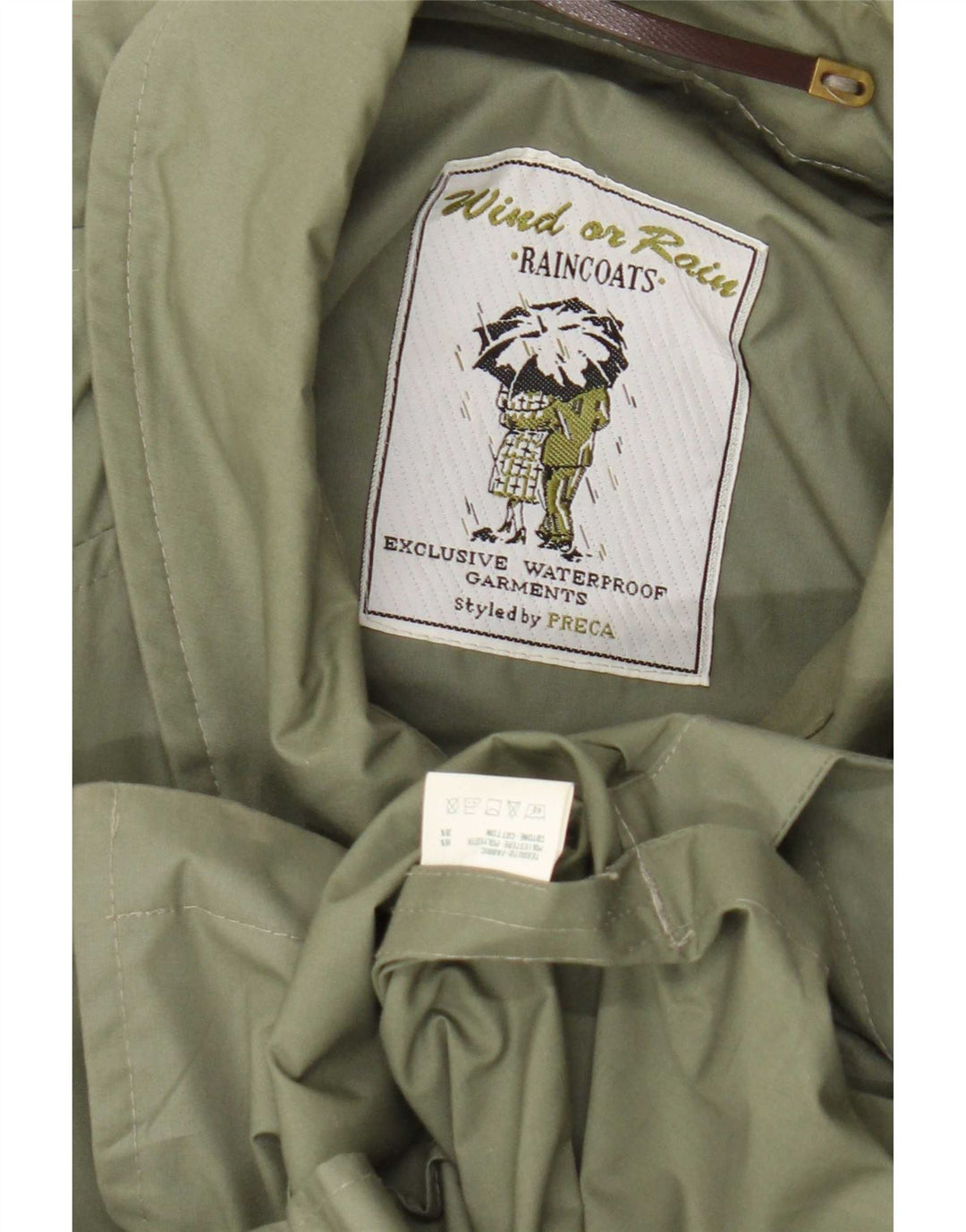 Męski płaszcz przeciwdeszczowy Preca UK 42 XL, poliester khaki