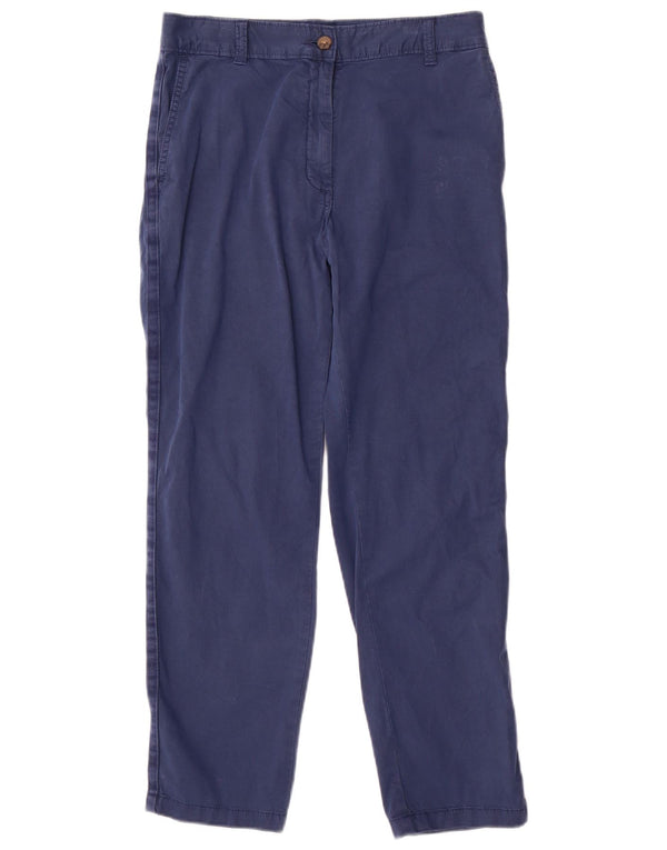 Marks & Spencer Womens Tapered Chino Trousers UK 10 Small W28 L27 Blue