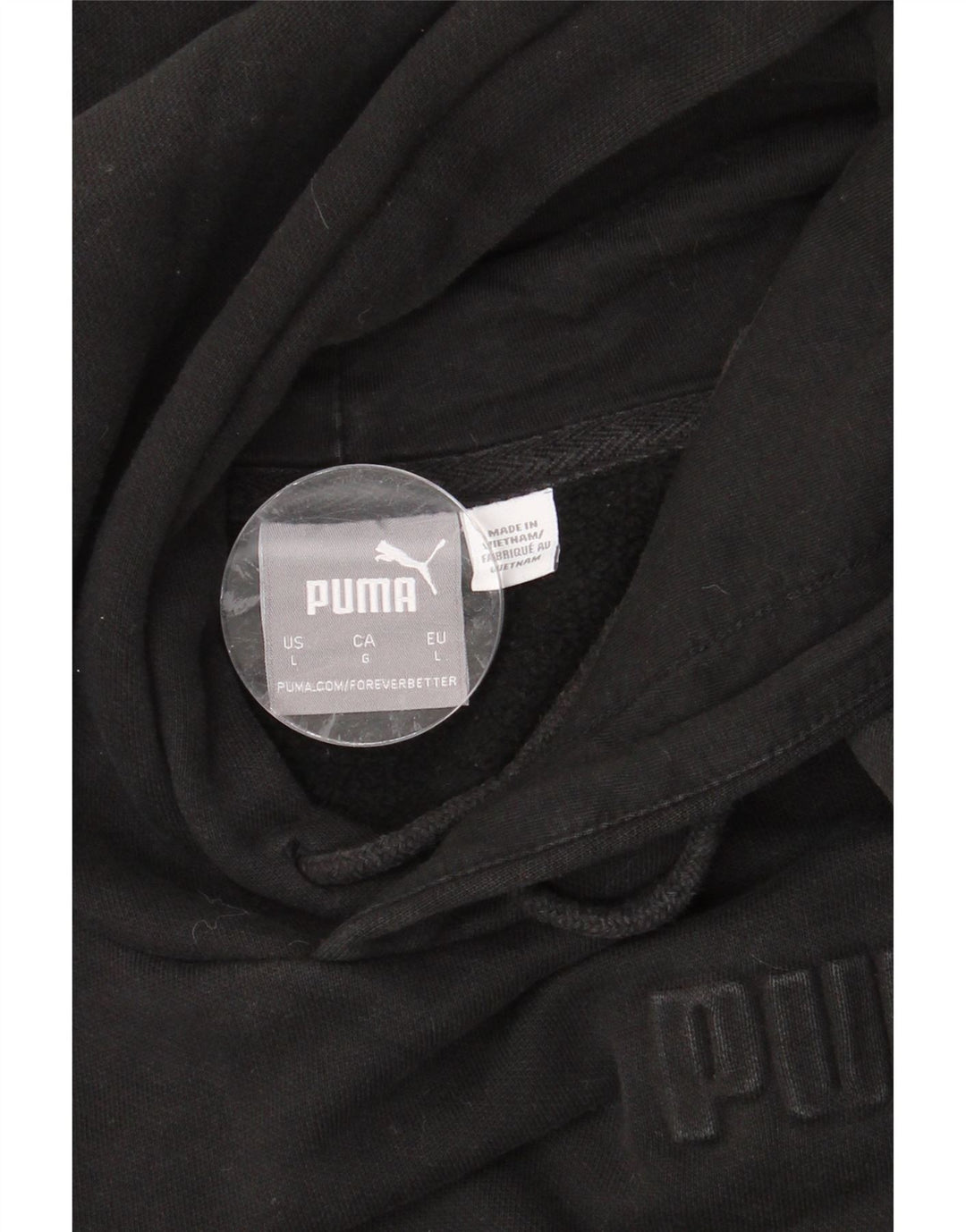 Damski sweter oversize z kapturem PUMA UK 16, duży, czarny