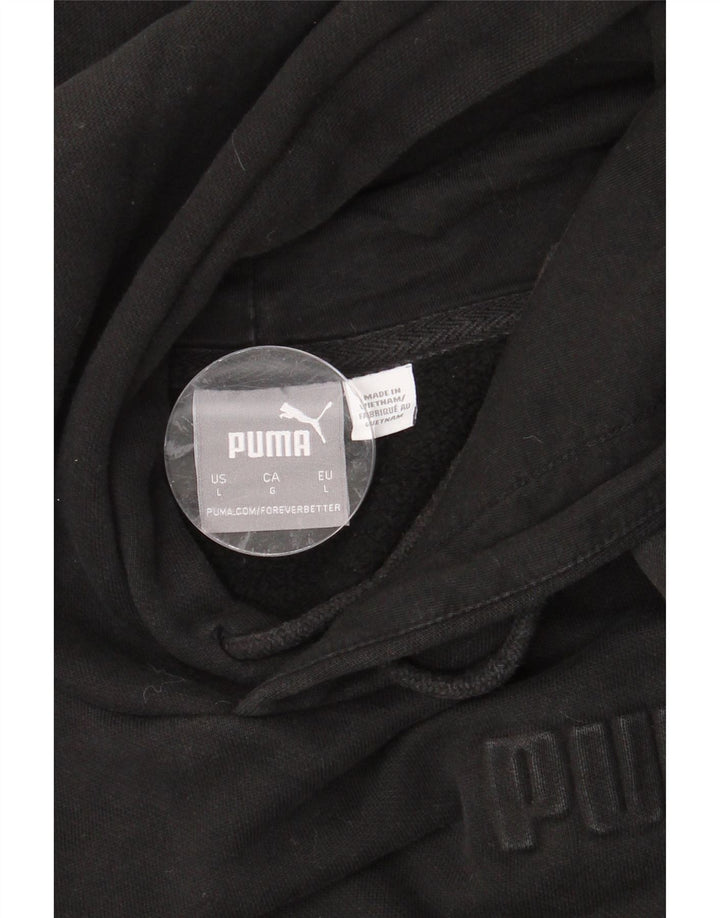 Damski sweter oversize z kapturem PUMA UK 16, duży, czarny