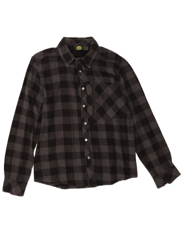 Damska koszula flanelowa Diadora UK 18 XL, szara bawełniana kratka