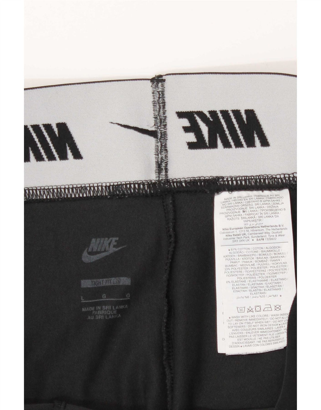 Damskie legginsy Nike Graphic UK 16, duże, czarne, bawełniane