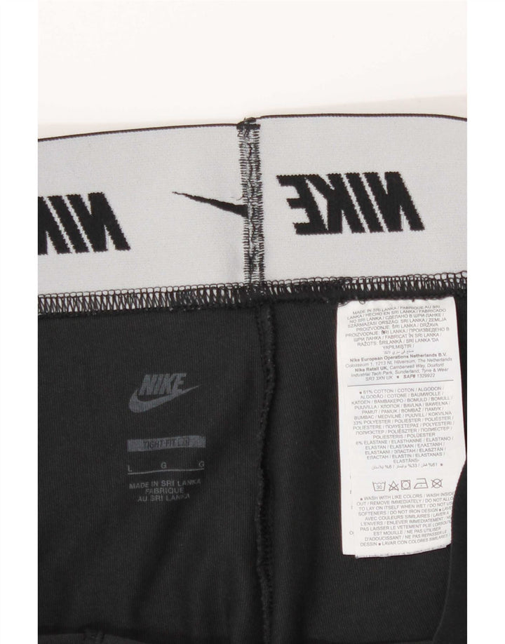 Damskie legginsy Nike Graphic UK 16, duże, czarne, bawełniane