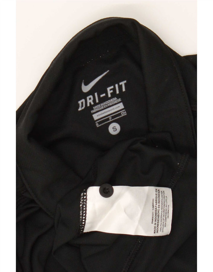 Męska koszulka polo Nike Dri Fit, mała, czarna, poliestrowa