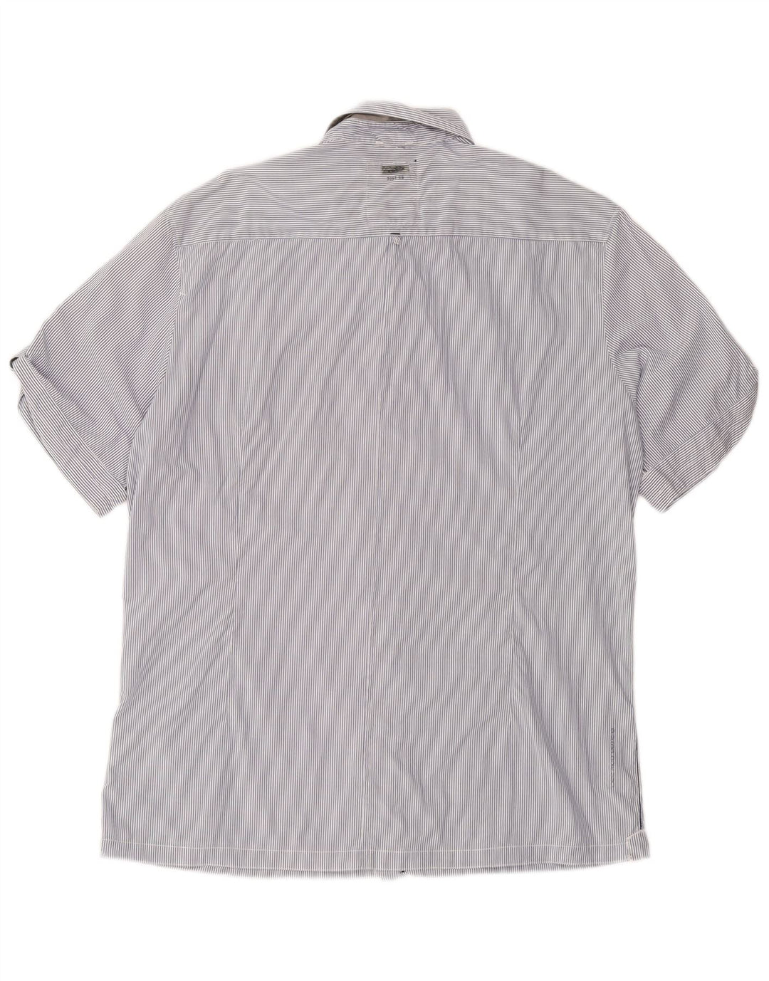 Koszula męska z krótkim rękawem G-STAR 2XL, bawełniana, granatowa w prążki