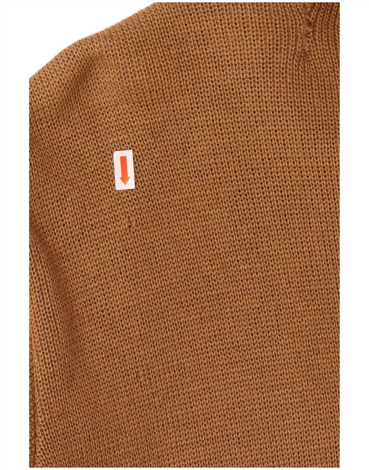 Męski sweter rozpinany VINTAGE IT 54 XL Brązowa wełna