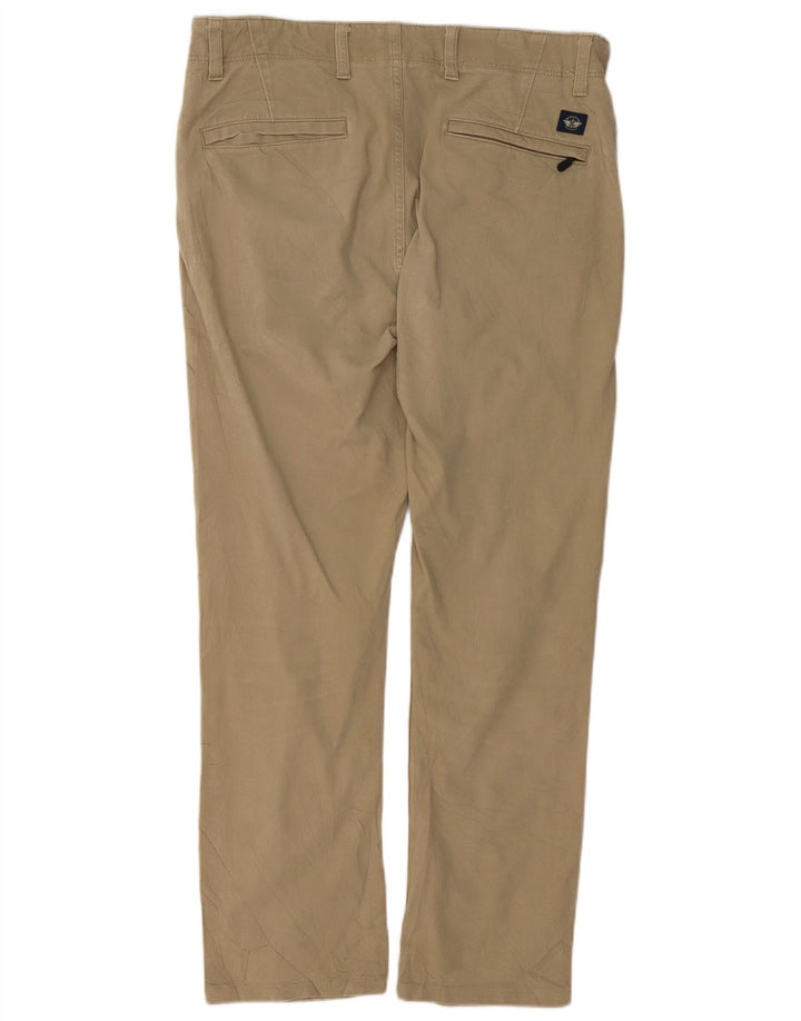 Męskie spodnie typu skinny Chino DOCKERS W32 L28, bawełna khaki