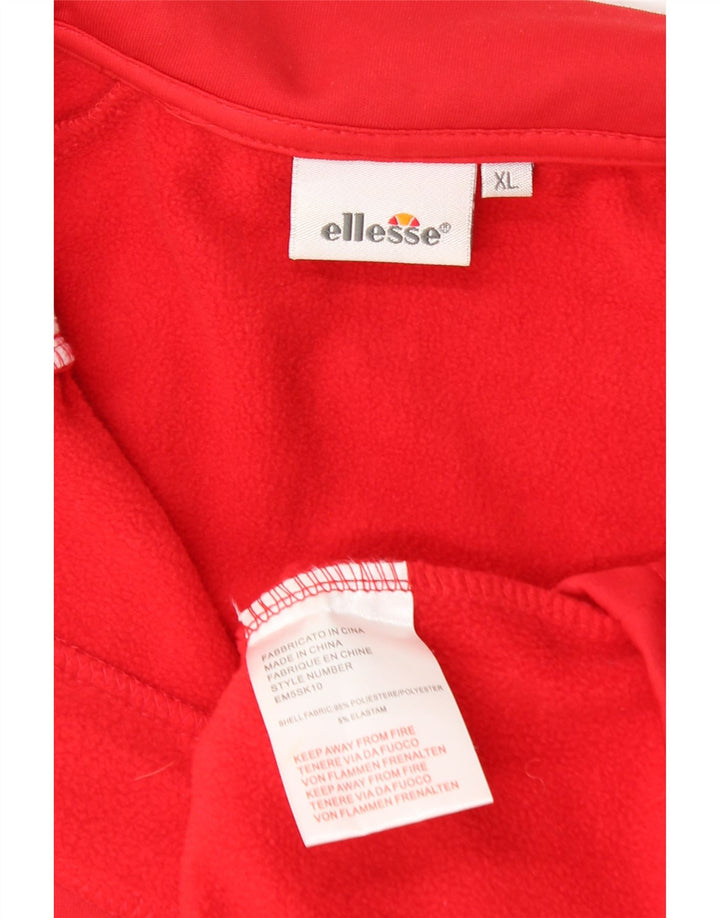 Męski sweter Ellesse z zamkiem błyskawicznym XL, poliester w kolorze czerwonym