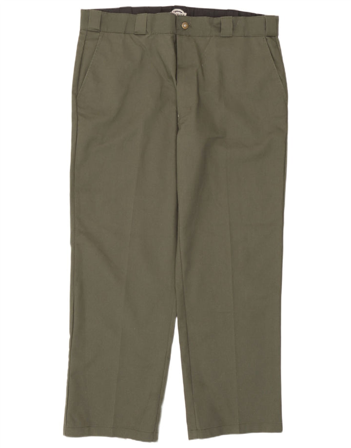 Męskie proste spodnie chino Dickies W40 L31 Khaki poliester