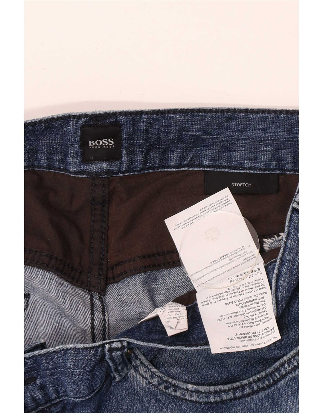 Męskie jeansy ze stretchem Hugo Boss W34 L32 Niebieskie bawełniane