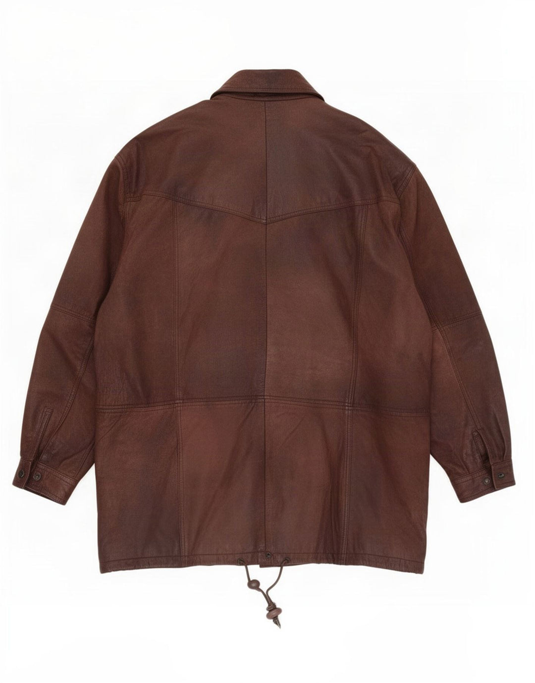 CLASSIC Męska kurtka skórzana UK 42 XL brązowa