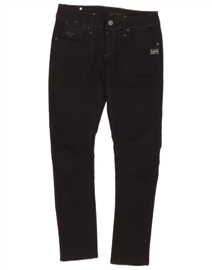 Damskie jeansy skinny G-Star 3301 W28 L29 Czarny poliester