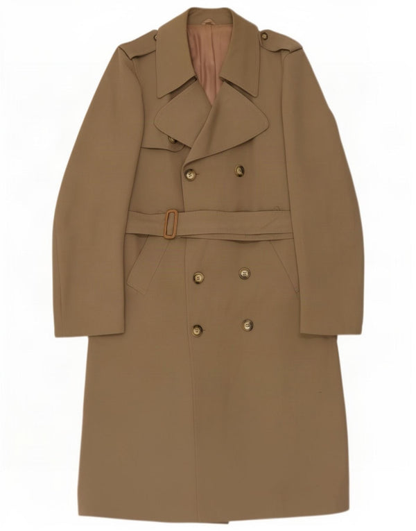 Vintage damski trencz UK 14, średni khaki
