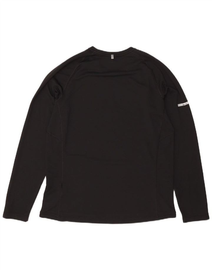 Męska koszulka Nike Dri Fit z długim rękawem, duży, czarny poliester