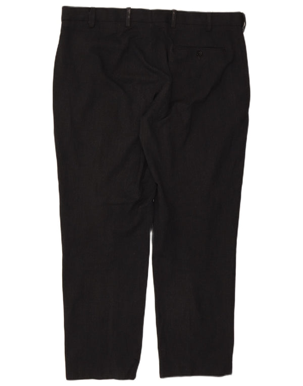 Męskie spodnie chino o regularnym kroju Marks & Spencer W38 L29 Czarny poliester