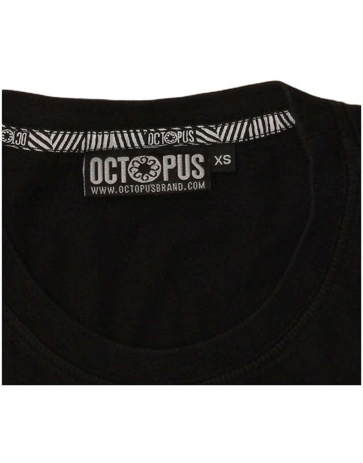 Męska koszulka z grafiką Octopus Top XS w kolorze czarnym, geometrycznym