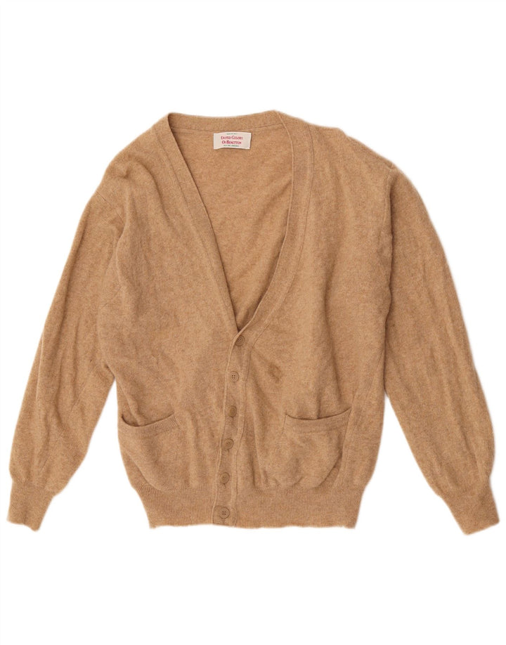 Sweter damski Benetton UK 16, duży, brązowy, wełna owcza