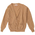 Sweter damski Benetton UK 16, duży, brązowy, wełna owcza