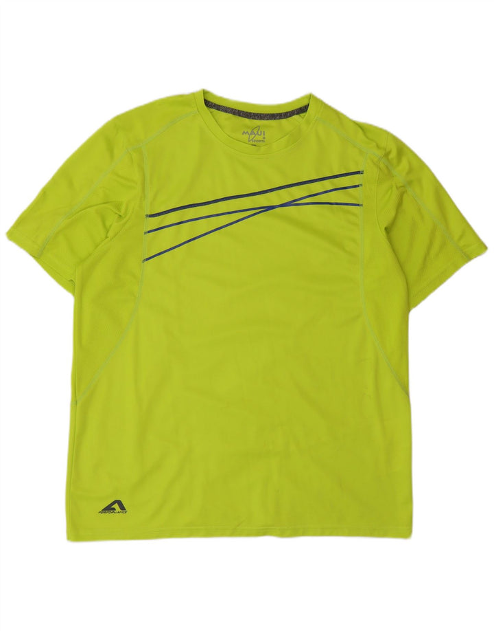 T-shirt męski Maui Maui, top XL, poliester w zielone paski