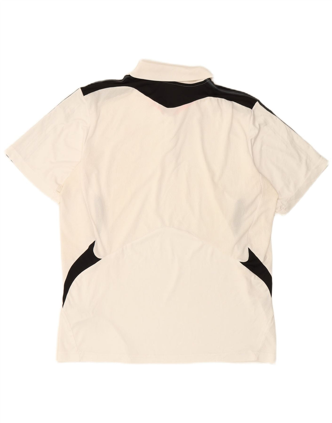 Męska koszulka polo ADIDAS Climacool XL, biały, poliester z blokami kolorów