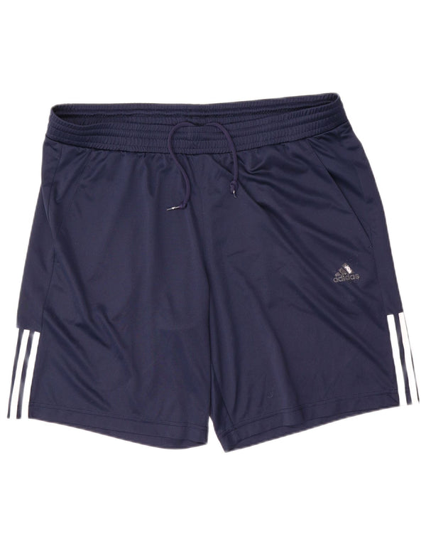 Męskie spodenki sportowe Adidas Climalite XL granatowe, poliestrowe