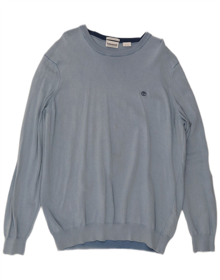 Męski sweter Timberland z okrągłym dekoltem 2XL, niebieska bawełna