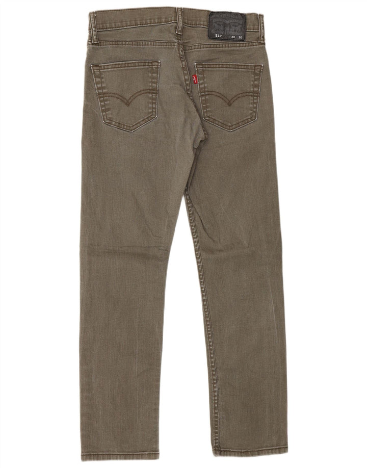 Męskie jeansy LEVI'S 511 Slim W30 L30, bawełna khaki