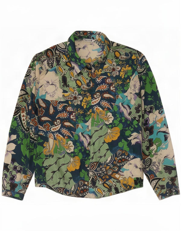Damska koszula oversize Zara UK 16, duża, wielokolorowa, poliester Paisley