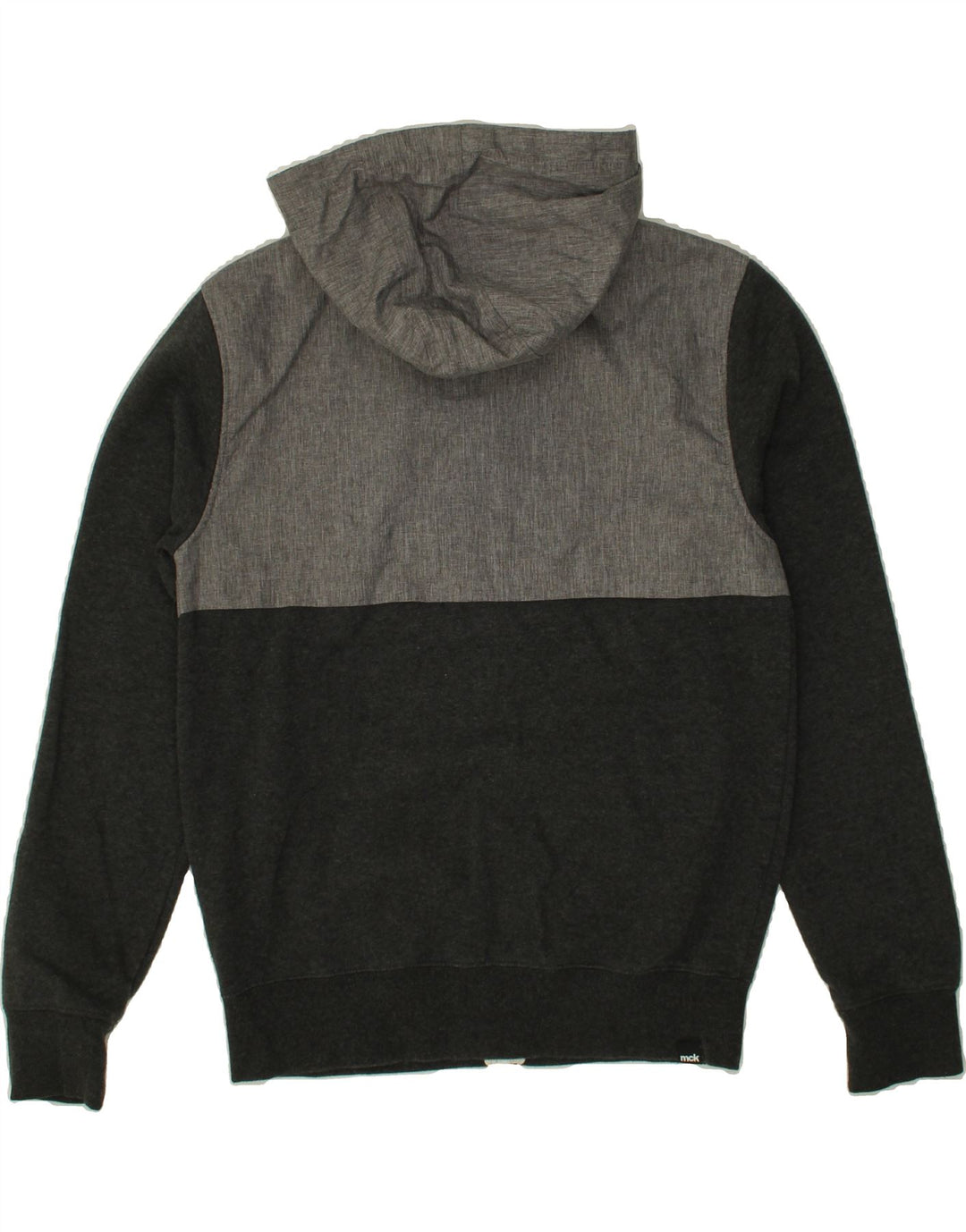 MCKENZIE Boys Hooded Bomber Jacket 13-14 Years Grey Colourblock Cotton Vintage Mckenzie and Second-Hand Mckenzie from Messina Hembry 
