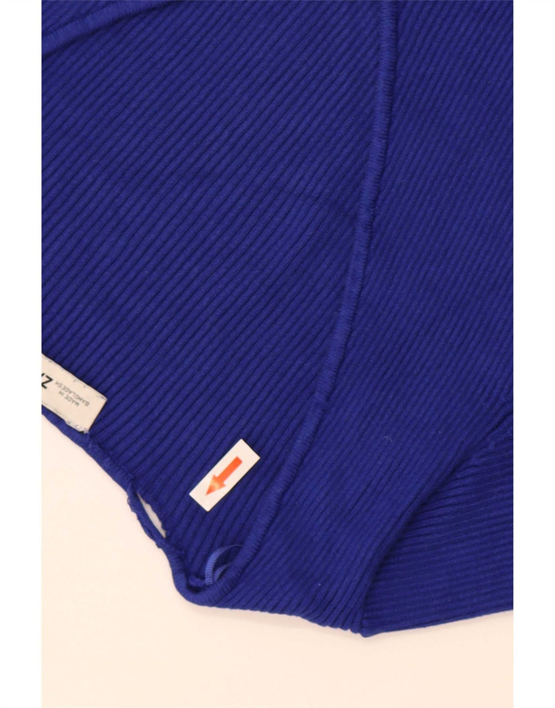 Krótki top damski Zara UK 8 Small Blue wiskoza
