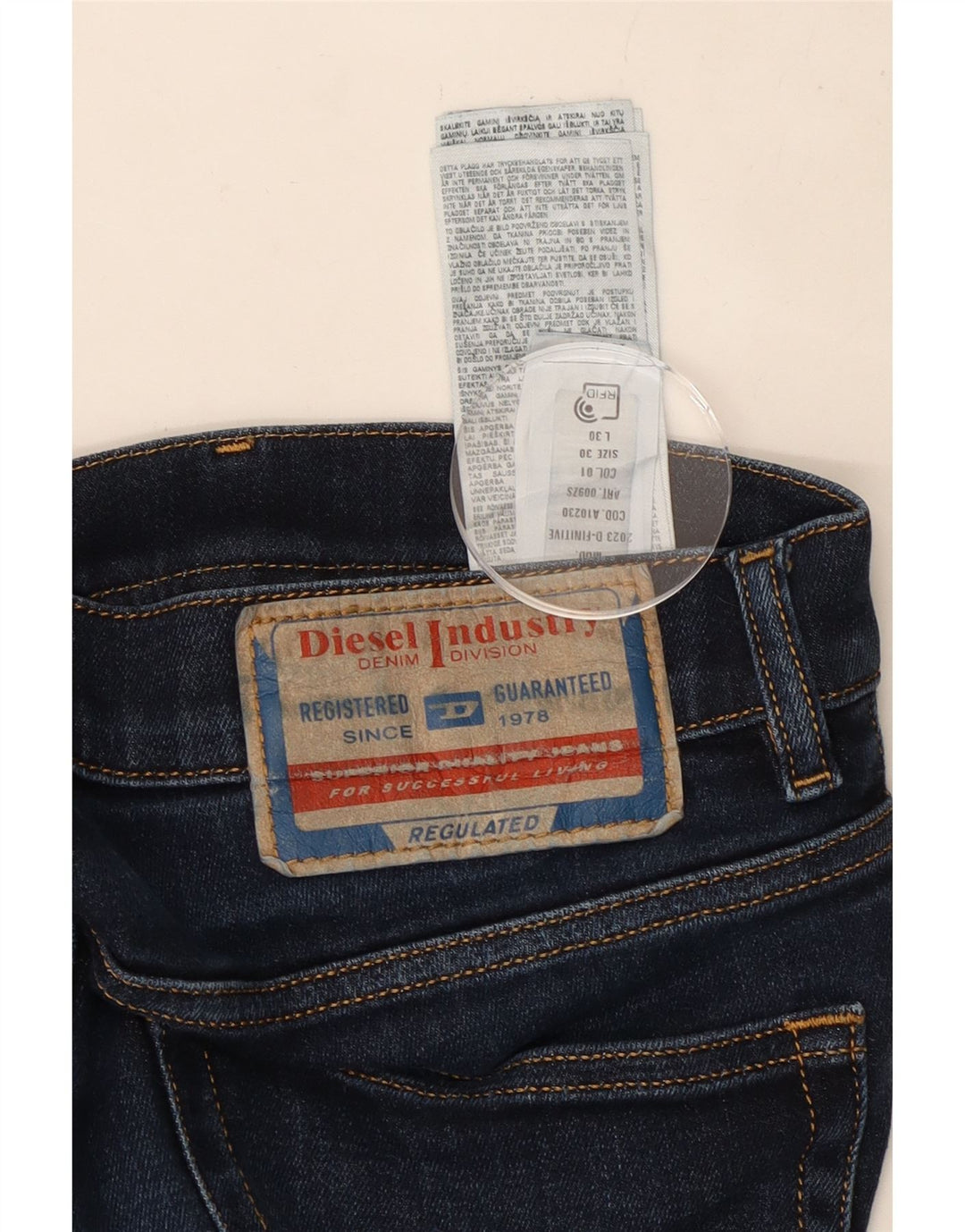 Diesel Damskie Slim Jeansy W30 L30 Granatowe Bawełniane